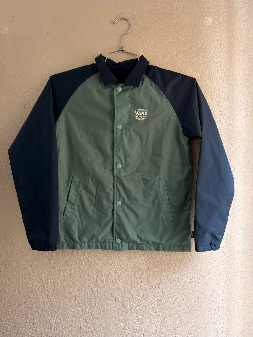 Vans kids Two-Tone Navy & Olive Coach Jacket medium size
